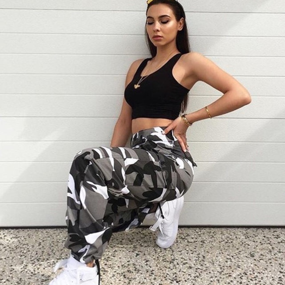 IG Baddie Camo Cargo Pants